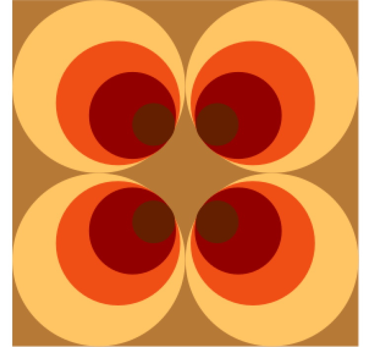 Dessous de verre motif dégradé circulaire chaud - TenStickers