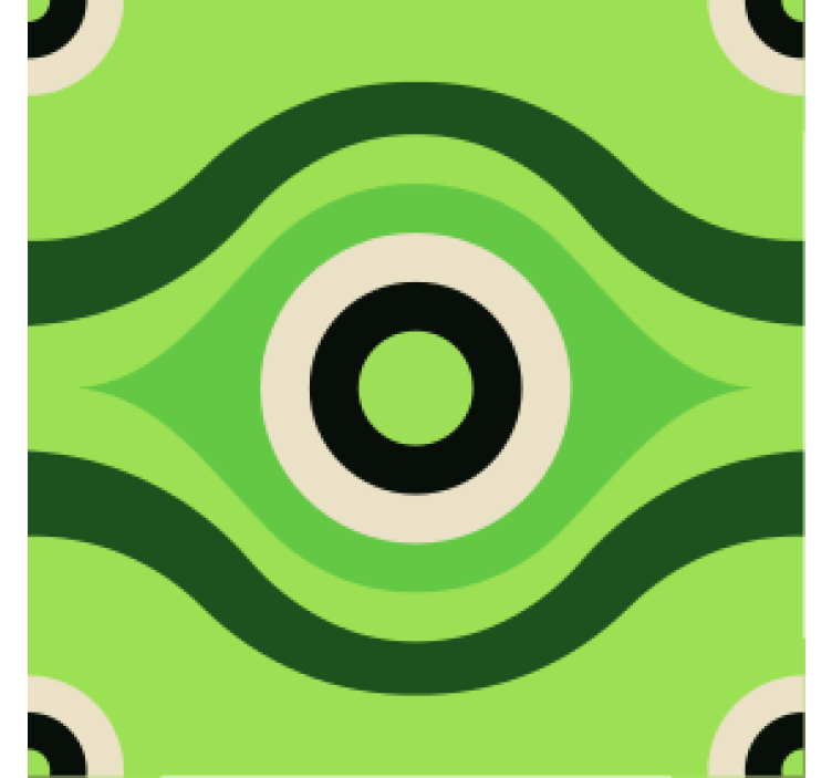 Dessous de verre motif vert ondulé - TenStickers