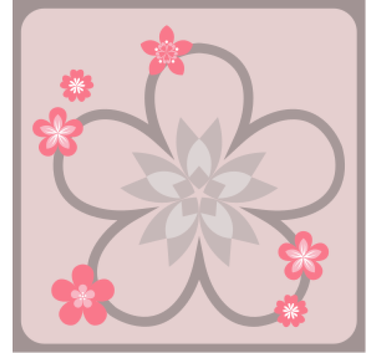 Dessous de verre moderne motif floral élégant - TenStickers