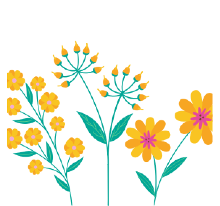 Dessous de verre bière composition de fleurs vives - TenStickers