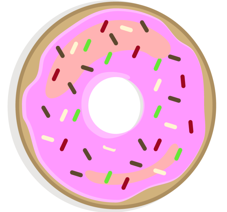 Dessous de verre geek dessert glacé rose - TenStickers