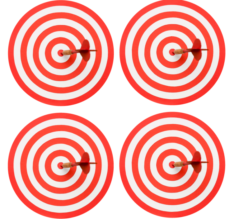 Dessous de verre geek motif spirale de cible - TenStickers