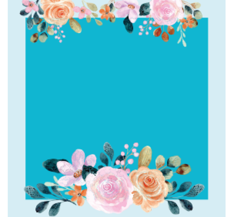 Sous-verre aquarelle fleur - TenStickers