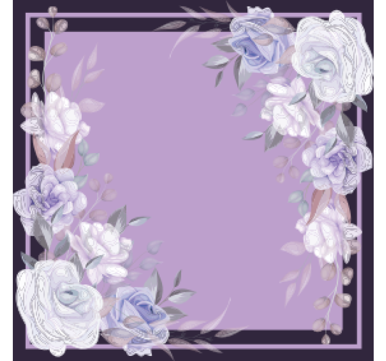 Dessous de verre mariage composition florale de lavande - TenStickers