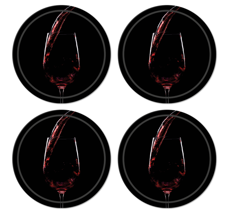 Dessous de verre vintage Coupe de vin rouge - TenStickers