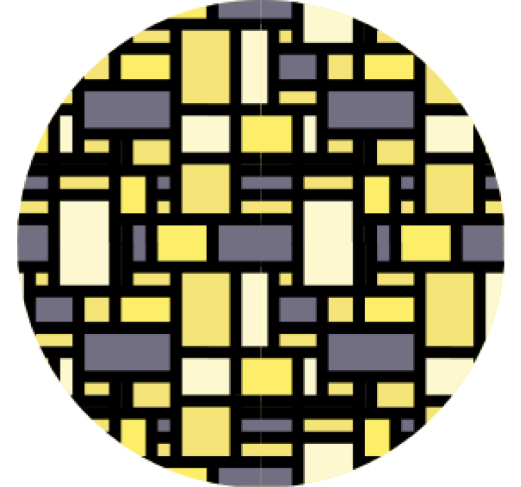 Dessous de verre motif géométrique jaune et gris - TenStickers