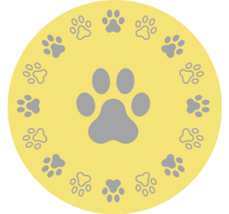 Dessous de verre moderne motif empreintes de pattes - TenStickers