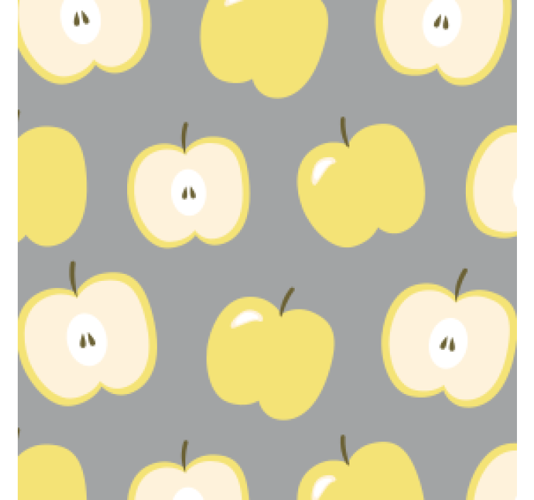 Dessous de verre geek motif pomme jaune - TenStickers
