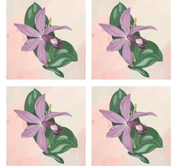 Dessous de verre moderne fleur d'orchidée élégante - TenStickers