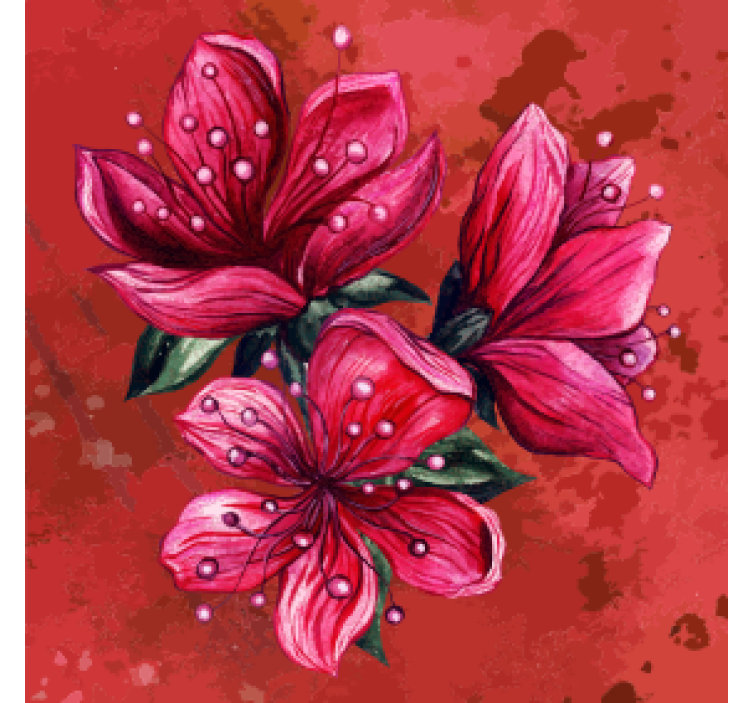 Dessous de verre bière arrangement floral Éclatant - TenStickers