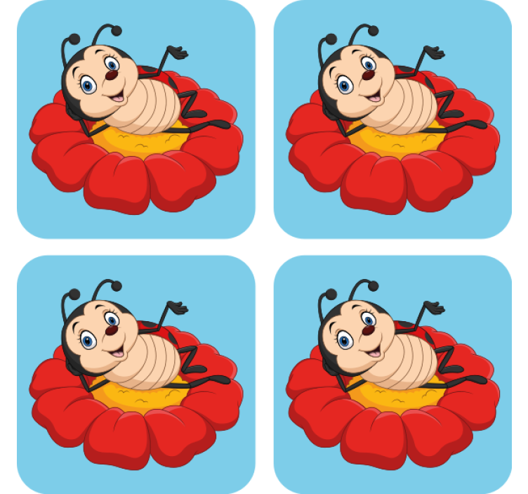 Dessous de verre geek personnage insecte joyeux - TenStickers