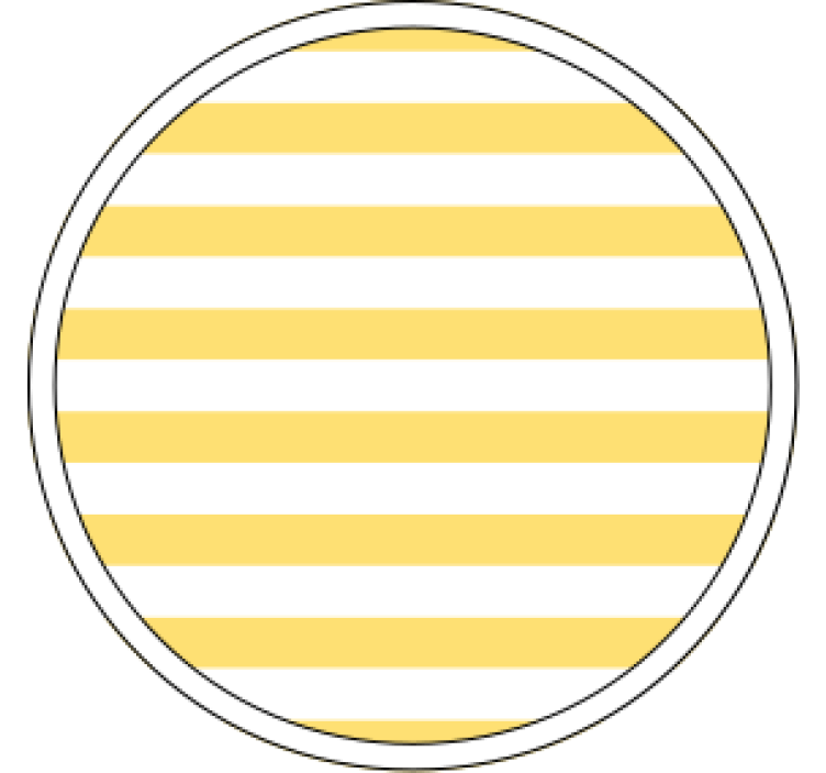 Dessous de verre motif rayé jaune - TenStickers