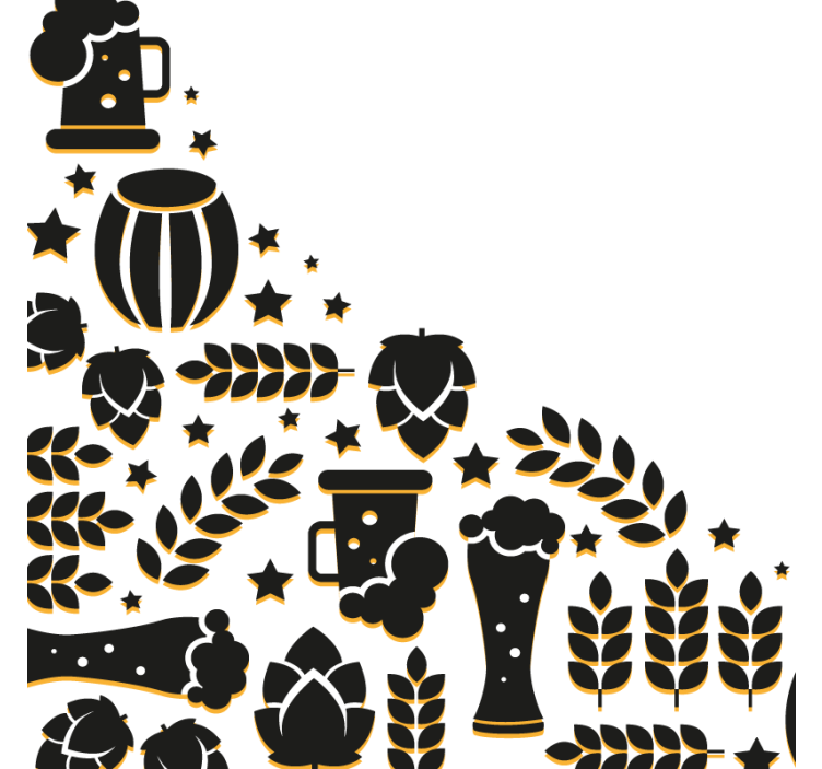 Dessous de verre bière composition d'éléments bière - TenStickers