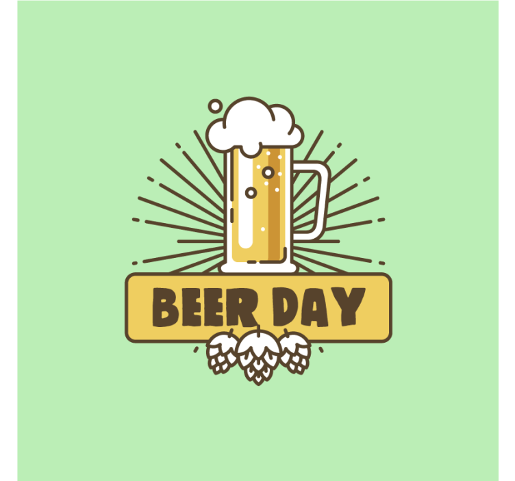 Dessous de verre bière célébration de chope - TenStickers