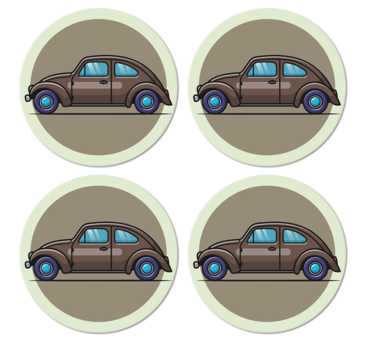 Dessous de verre vintage illustration de voiture vintage - TenStickers