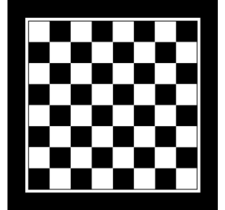 Dessous de verre geek motif damier noir et blanc - TenStickers