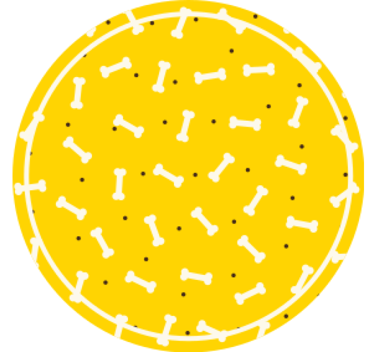 Dessous de verre geek motif os rond - TenStickers