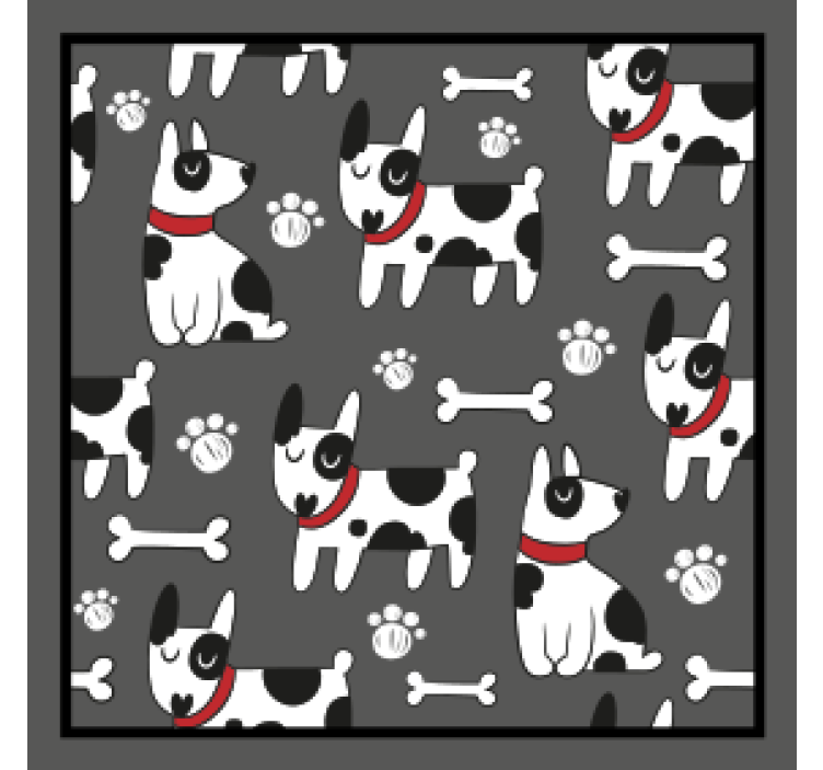 Dessous de verre moderne motif chien ludique - TenStickers