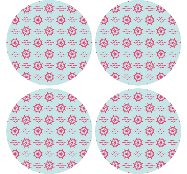 Dessous de verre geek motif de roue nautique - TenStickers