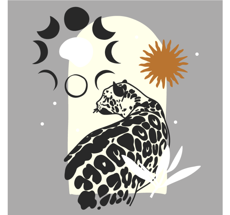 Dessous de verre geek silhouette de léopard élégante - TenStickers