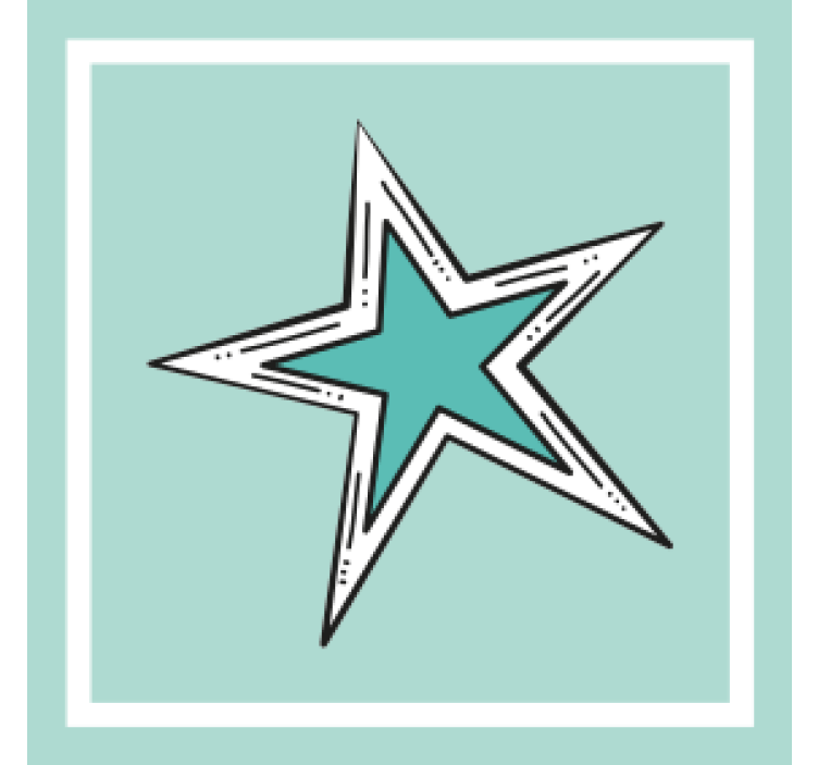 Dessous de verre bière accent graphique Étoile - TenStickers