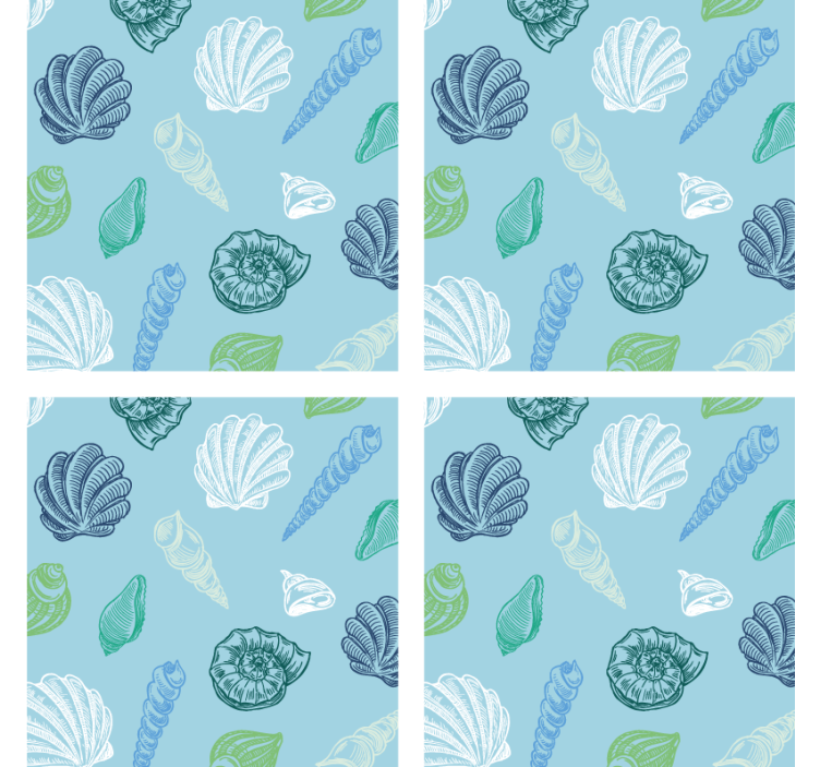 Dessous de verre motifs de coquillages - TenStickers
