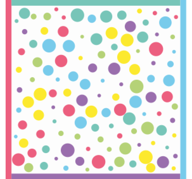 Dessous de verre moderne motif à pois colorés - TenStickers