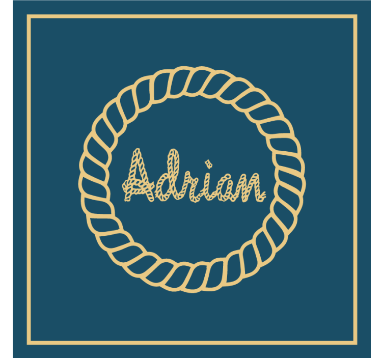 Dessous de verre personnalisable monogramme en corde - TenStickers