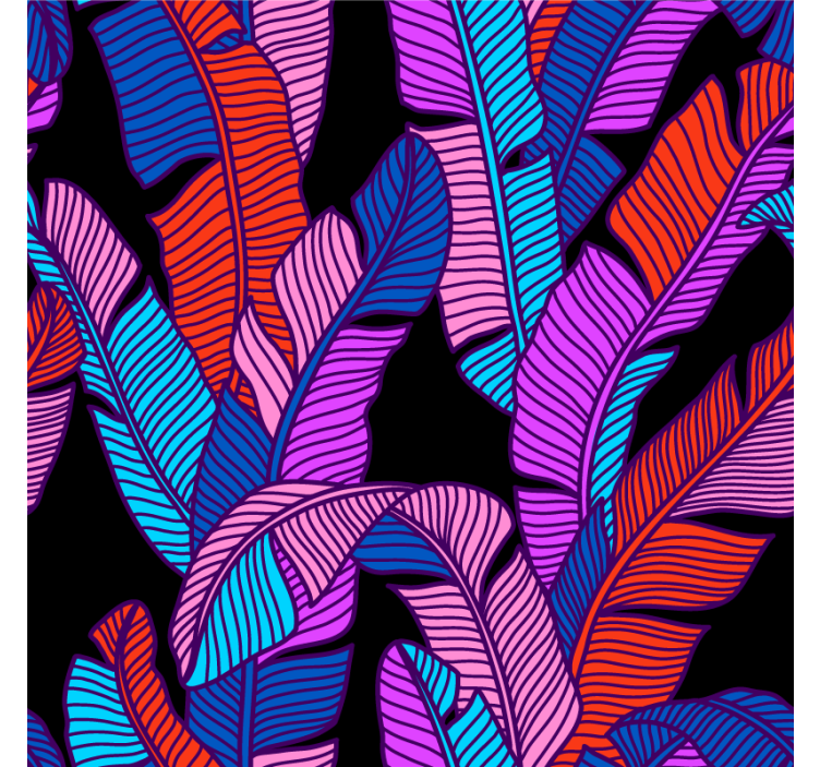 Dessous de verre motifs de feuilles vibrants - TenStickers