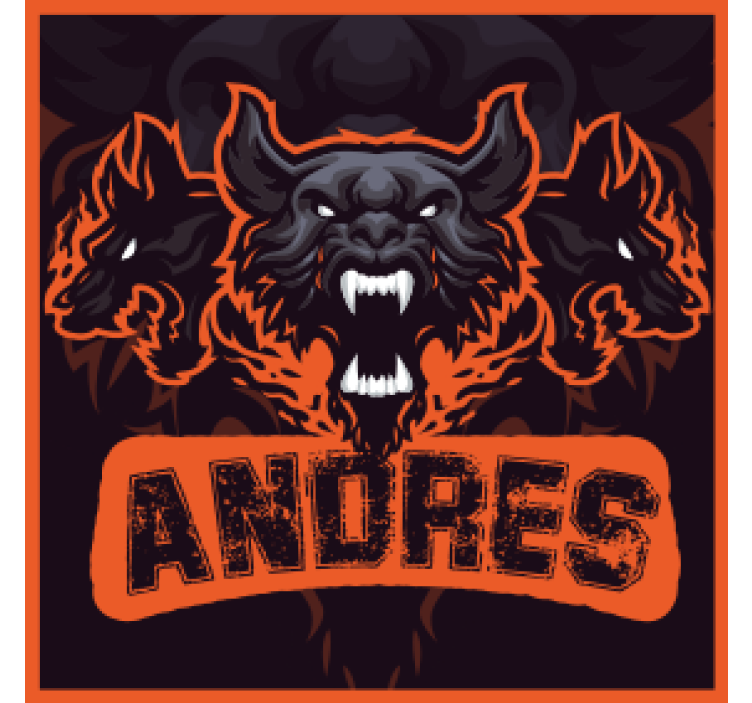 Dessous de verre geek bête à trois têtes - TenStickers