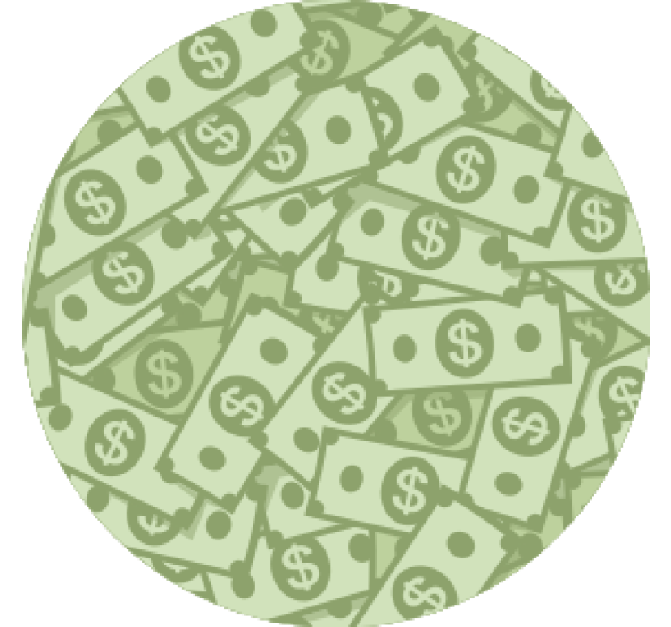 Dessous de verre moderne motif billets - TenStickers
