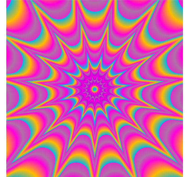 Dessous de verre vintage Star rétro optique psychédélique - TenStickers