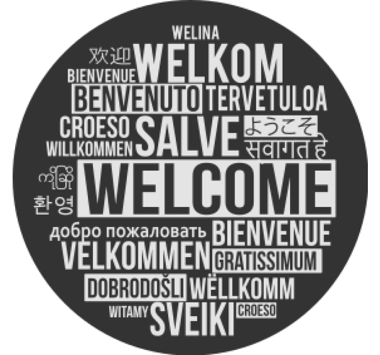 Dessous de verre bière bienvenue multilingue - TenStickers