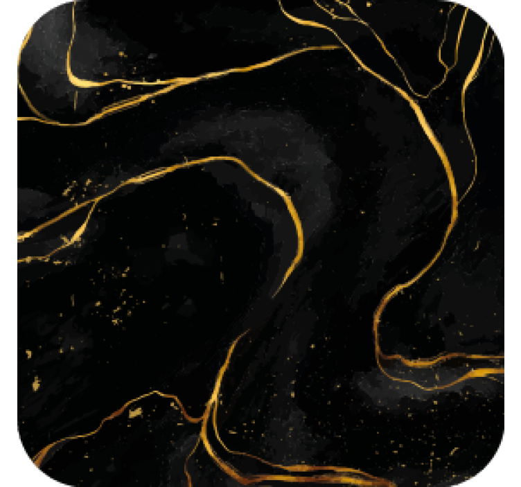 Dessous de verre tourbillon noir et or - TenStickers