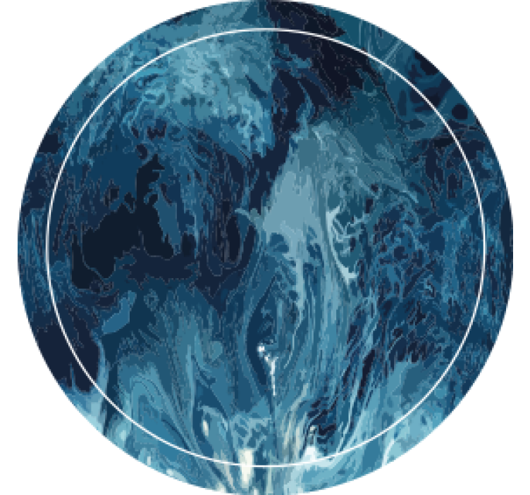 Dessous de verre motif tourbillon bleu abstrait - TenStickers