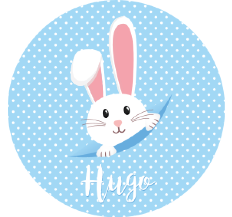 Dessous de verre mariage design mignon de lapin - TenStickers