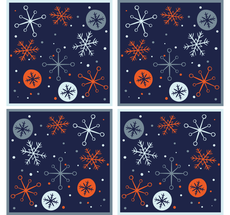 Dessous de verre noël motif flocon de neige - TenStickers