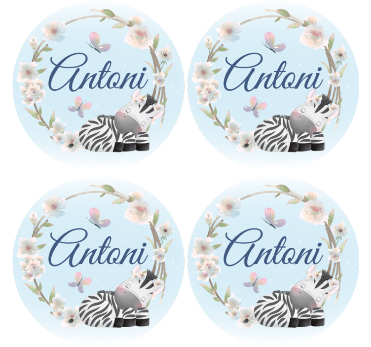 Dessous de verre personnalisable illustration zèbre - TenStickers