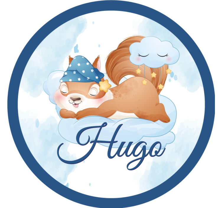 Dessous de verre geek ecureuil se relaxant en rêve - TenStickers