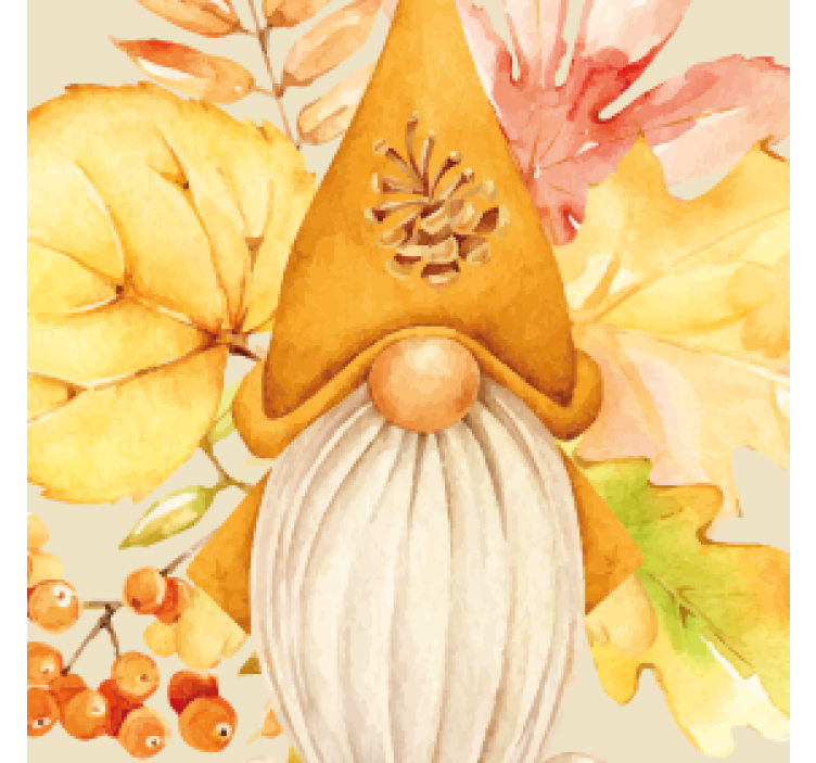 Dessous de verre halloween gnome d'automne - TenStickers