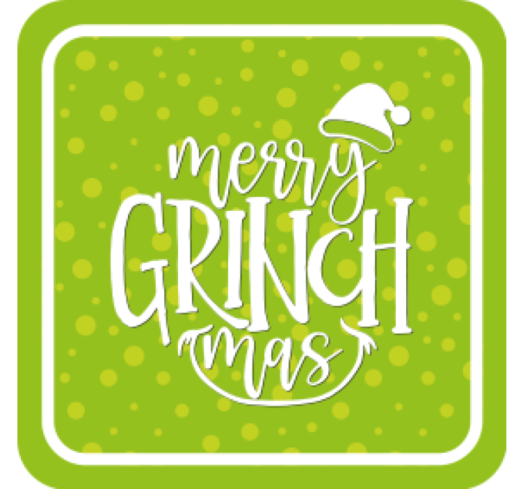 Dessous de verre noël joyeux noël grinch - TenStickers