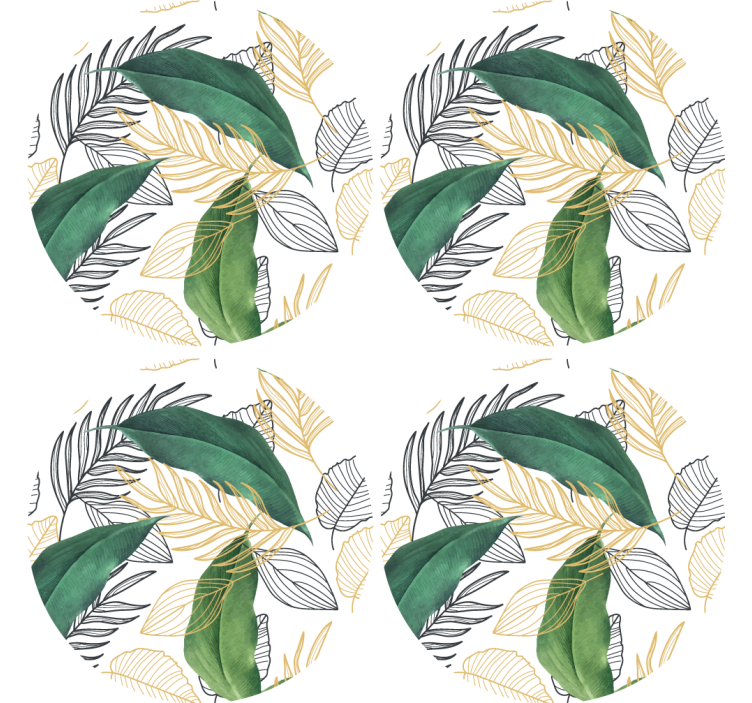 Dessous de verre moderne motif feuillage luxuriant - TenStickers