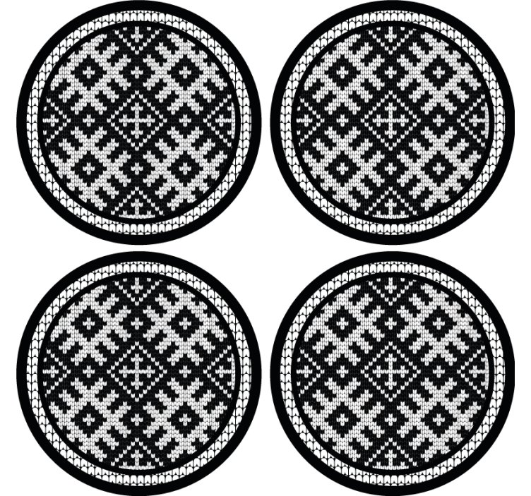 Dessous de verre motif tricoté - TenStickers