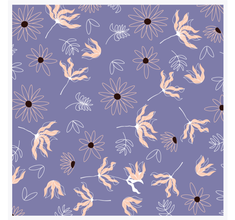 Dessous de verre motifs floraux sur violet - TenStickers