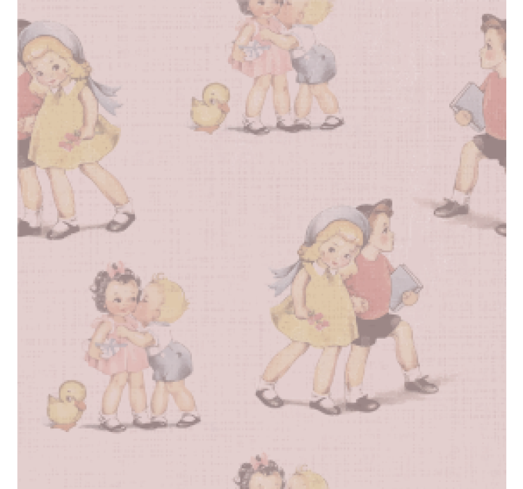Dessous de verre vintage illustrations d'enfants ludiques - TenStickers