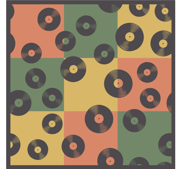 Dessous de verre geek motif disque vinyle - TenStickers