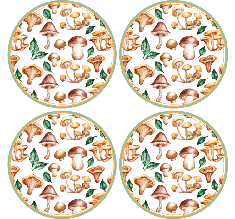 Dessous de verre geek motifs de champignons - TenStickers