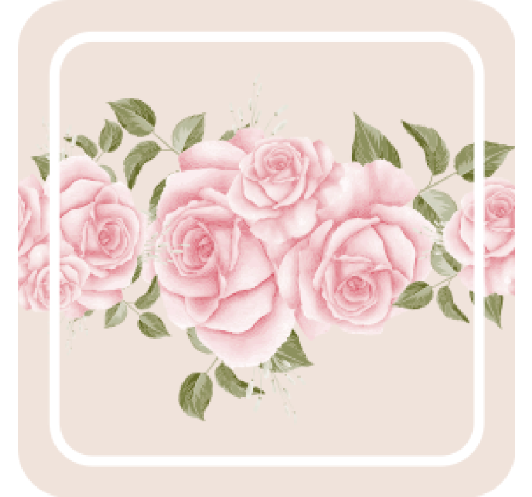 Dessous de verre moderne arrangement floral rose - TenStickers