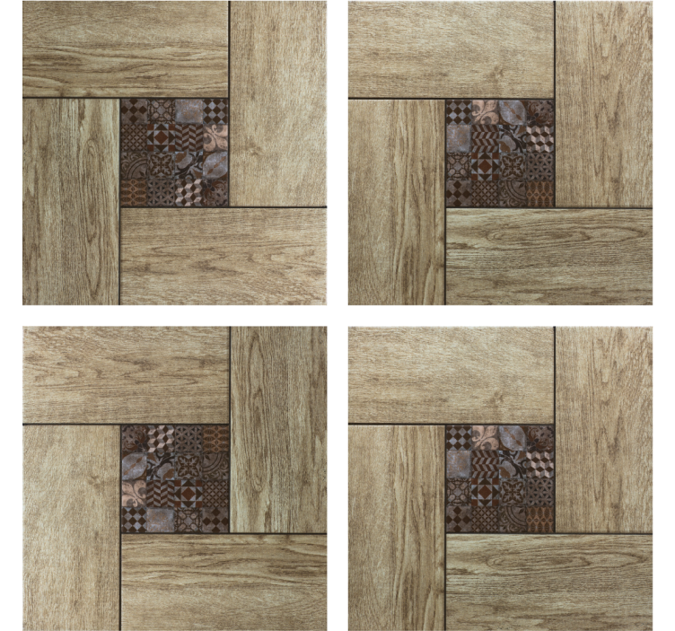 Dessous de verre carreaux motif texture bois - TenStickers