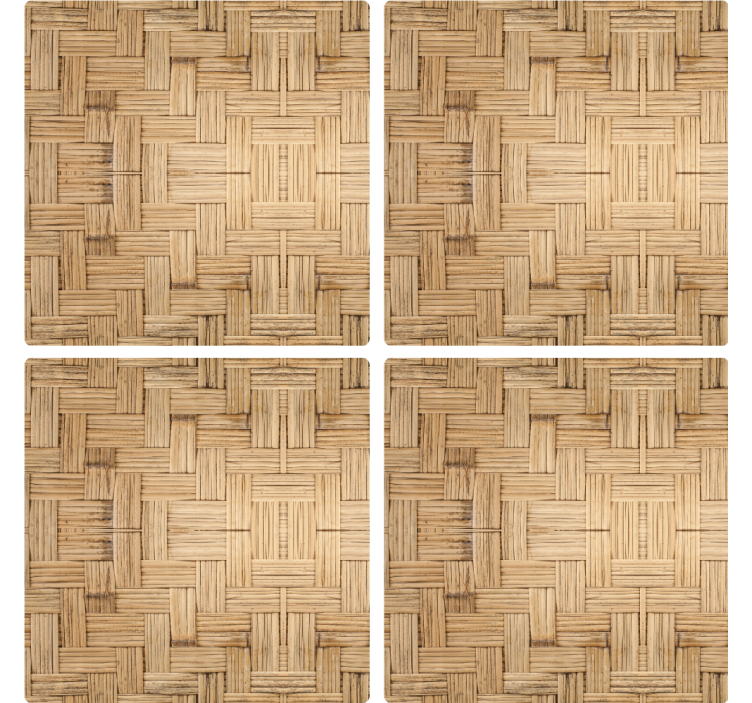 Dessous de verre motif Effet bois tressé - TenStickers